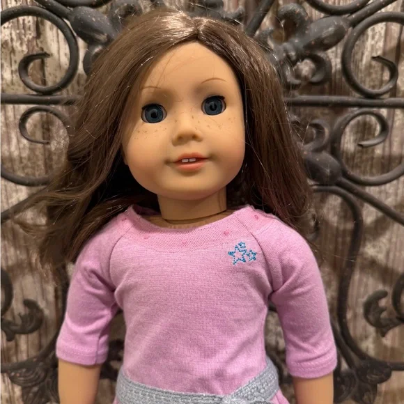 Pink Dress Doll with Gray Belt American girl doll like new retail $170 - Picture 7 of 8